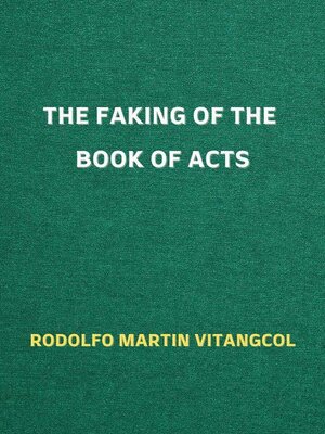cover image of The Faking of the Book of Acts